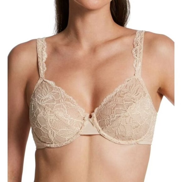 Bali Other - Bali Size 34D Champagne Shimmer Beige Lace Desire Underwire Bra NEW